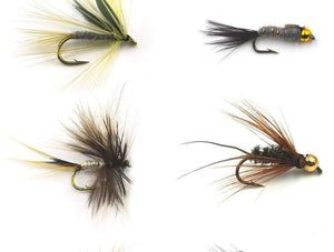 Planet Gates 32Pcs/Box Trout Nymph Fly Fishing Lure Dry/Wet Flies Nymphs Ice Fishing Lures Artificial Bait with Boxed