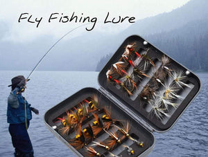 Planet Gates 32Pcs/Box Trout Nymph Fly Fishing Lure Dry/Wet Flies Nymphs Ice Fishing Lures Artificial Bait with Boxed