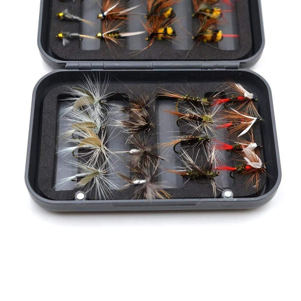 Planet Gates 32Pcs/Box Trout Nymph Fly Fishing Lure Dry/Wet Flies Nymphs Ice Fishing Lures Artificial Bait with Boxed