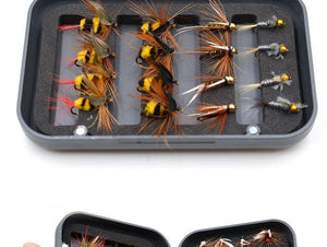 Planet Gates 32Pcs/Box Trout Nymph Fly Fishing Lure Dry/Wet Flies Nymphs Ice Fishing Lures Artificial Bait with Boxed