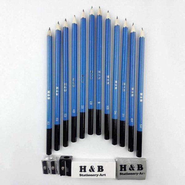 Planet Gates 32Pcs/lot Sketch Drawing Tool Set Profession Painting Set  Art Supplies Pencil Stick Eraser Knife Pencil Extender Sharpener