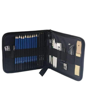 Planet Gates 32Pcs/lot Sketch Drawing Tool Set Profession Painting Set  Art Supplies Pencil Stick Eraser Knife Pencil Extender Sharpener