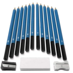 Planet Gates 32Pcs/lot Sketch Drawing Tool Set Profession Painting Set  Art Supplies Pencil Stick Eraser Knife Pencil Extender Sharpener