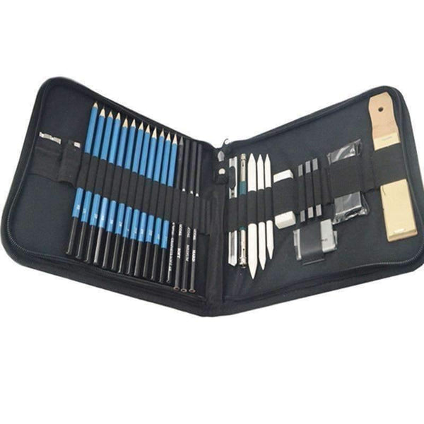 Planet Gates 32Pcs/lot Sketch Drawing Tool Set Profession Painting Set  Art Supplies Pencil Stick Eraser Knife Pencil Extender Sharpener