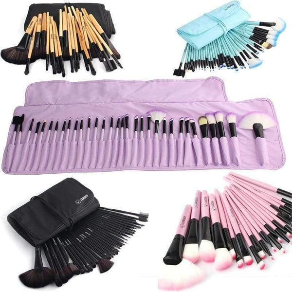 Planet Gates 32Pcs Makeup Brushes Eye Shadows Lipstick Powder Foundation Brushes With Cosmetic Bag pincel Make Up Brushes Kits
