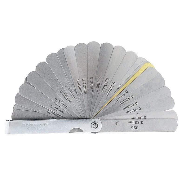 32pcs Range Finder  Feeler Gauge Valve Teaching Feeler  Gauge 0.04-0.88 mm Gap Size .0015-.035 Copper Sheet  Brand New