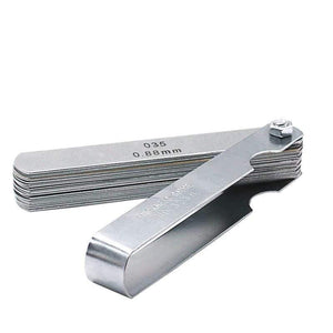 32pcs Range Finder  Feeler Gauge Valve Teaching Feeler  Gauge 0.04-0.88 mm Gap Size .0015-.035 Copper Sheet  Brand New