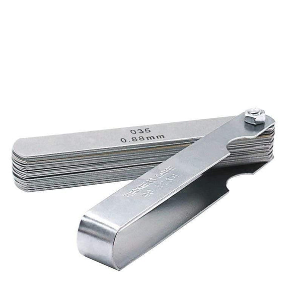 32pcs Range Finder  Feeler Gauge Valve Teaching Feeler  Gauge 0.04-0.88 mm Gap Size .0015-.035 Copper Sheet  Brand New
