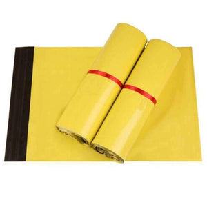 Planet Gates 32x45cm 100pcs Mail Packaging Poly Mailer Package Shipping Plastic Mailing Bag By Envelope Courier Yellow Wholesale Bulk Self-Adhesive Supplies