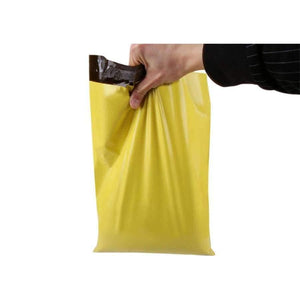 Planet Gates 32x45cm 100pcs Mail Packaging Poly Mailer Package Shipping Plastic Mailing Bag By Envelope Courier Yellow Wholesale Bulk Self-Adhesive Supplies