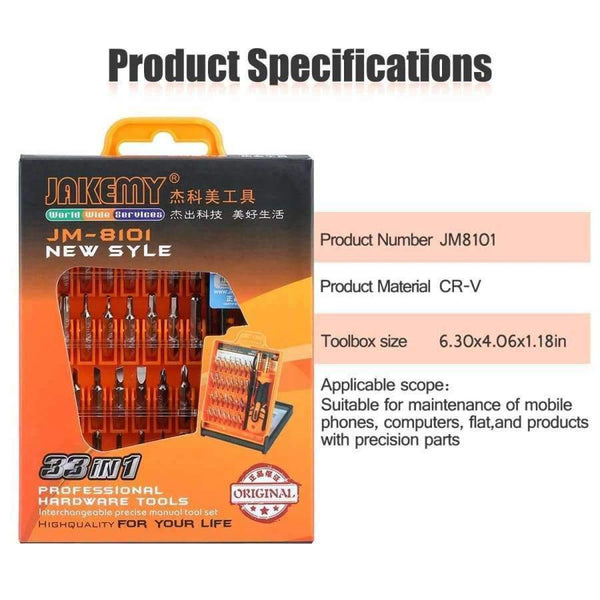 Planet Gates 33 in 1 Multifunctional Precision Screwdriver Set For iPhone Laptop Mini Electronic Bits Repair Tools Kit Set