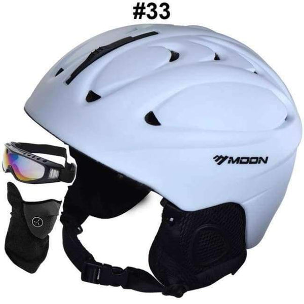 Planet Gates 33 Matte White / L Ski Helmet Integrally-molded Skiing Helmet For Adult and Kids Snow Helmet Safety Skateboard Ski Snowboard Helmet