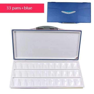 Planet Gates 33 pans  blue Quality Empty Watercolor Palette Paints Tins Box for Professional Art Painting Palette Supplies acrylic moisturizing