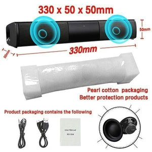 Planet Gates 330 mm BS28A Home Theater HIFI Portable Wireless Bluetooth Speakers Column Stereo Bass Sound Bar FM Radio USB Subwoofer For Computer TV Phone