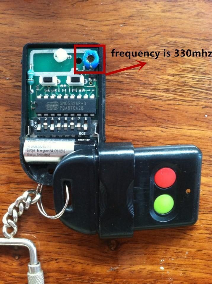 Planet Gates 330mhz dip switch auto gate duplicate remote control key fob Remote Control Replacement SJH357F