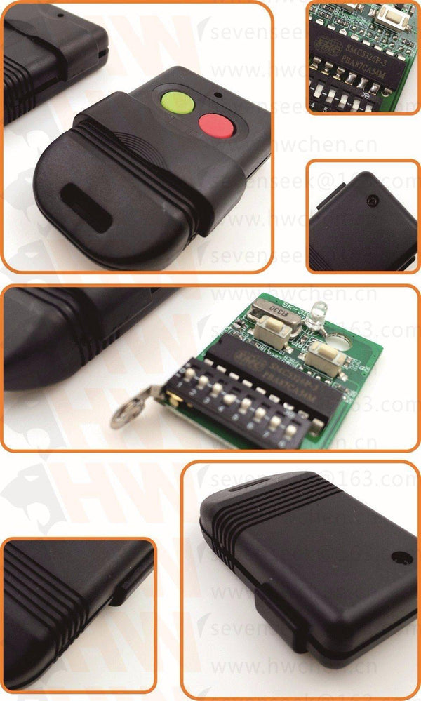 Planet Gates 330mhz dip switch auto gate duplicate remote control key fob Remote Control Replacement SJH357F