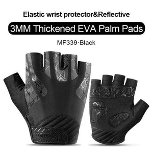 Planet Gates 339 Black / M / China Half Finger Cycling Gloves Sport Fitness Racing MTB Bike Gloves Summer Men Women Riding Thickened Palm Pad Bicycle Gloves