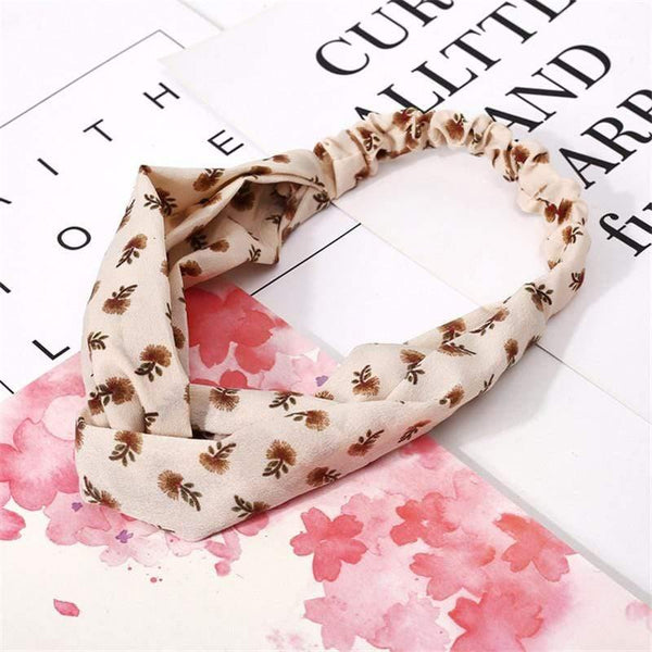 Fashion Floral Print Knot Women Headband Vintage Hairband Girls Headwear Leopard Headband  Hair Accessories