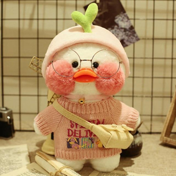 Planet Gates 34 Kawaii Cartoon LaLafanfan 30cm Cafe Duck Plush Toy Stuffed Soft Kawaii Duck Doll Animal Pillow Birthday Gift for Kids Children