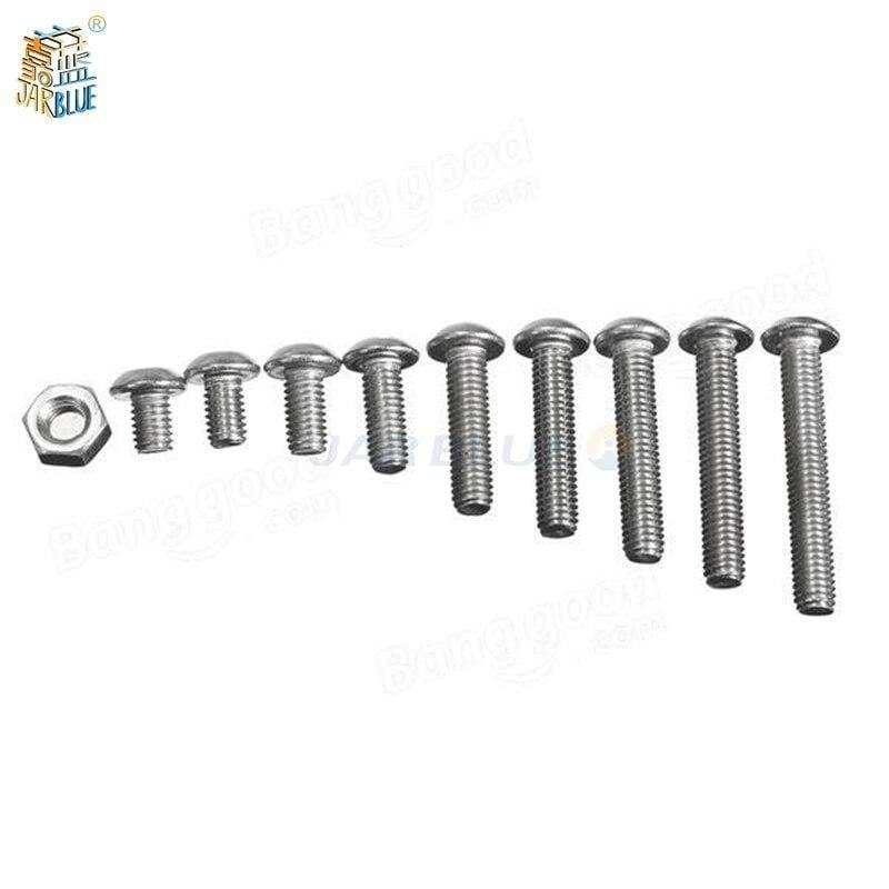 340pcs M3*5-20mm Stainless Hex Socket Button Head Screws Allen bolt Nut Assortment Kit