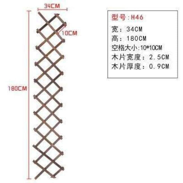 Planet Gates 34x180cm Expanding Wooden Garden Wall Fence Panel Plant Climb Trellis Support Decorative Garden Fence for Home Yard Garden Decoration