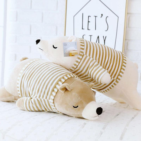 Planet Gates 35-110CM Kawaii Dressed Polar Bear Stuffed Animals Big Size Super Soft Animal Cushion Sleeping Pillow Plush Toy Kid