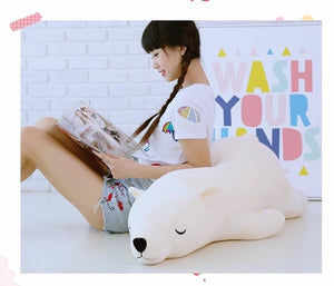 Planet Gates 35-110CM Kawaii Dressed Polar Bear Stuffed Animals Big Size Super Soft Animal Cushion Sleeping Pillow Plush Toy Kid