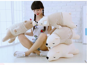 Planet Gates 35-110CM Kawaii Dressed Polar Bear Stuffed Animals Big Size Super Soft Animal Cushion Sleeping Pillow Plush Toy Kid