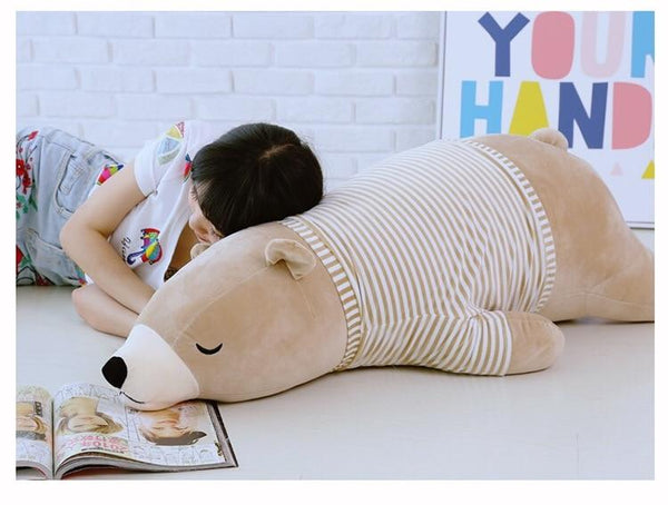 Planet Gates 35-110CM Kawaii Dressed Polar Bear Stuffed Animals Big Size Super Soft Animal Cushion Sleeping Pillow Plush Toy Kid