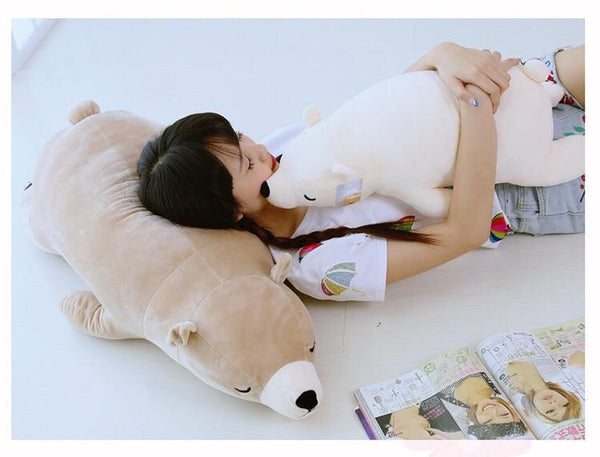 Planet Gates 35-110CM Kawaii Dressed Polar Bear Stuffed Animals Big Size Super Soft Animal Cushion Sleeping Pillow Plush Toy Kid