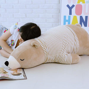 Planet Gates 35-110CM Kawaii Dressed Polar Bear Stuffed Animals Big Size Super Soft Animal Cushion Sleeping Pillow Plush Toy Kid