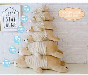 Planet Gates 35-110CM Kawaii Dressed Polar Bear Stuffed Animals Big Size Super Soft Animal Cushion Sleeping Pillow Plush Toy Kid