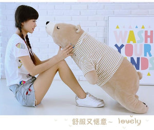 Planet Gates 35-110CM Kawaii Dressed Polar Bear Stuffed Animals Big Size Super Soft Animal Cushion Sleeping Pillow Plush Toy Kid
