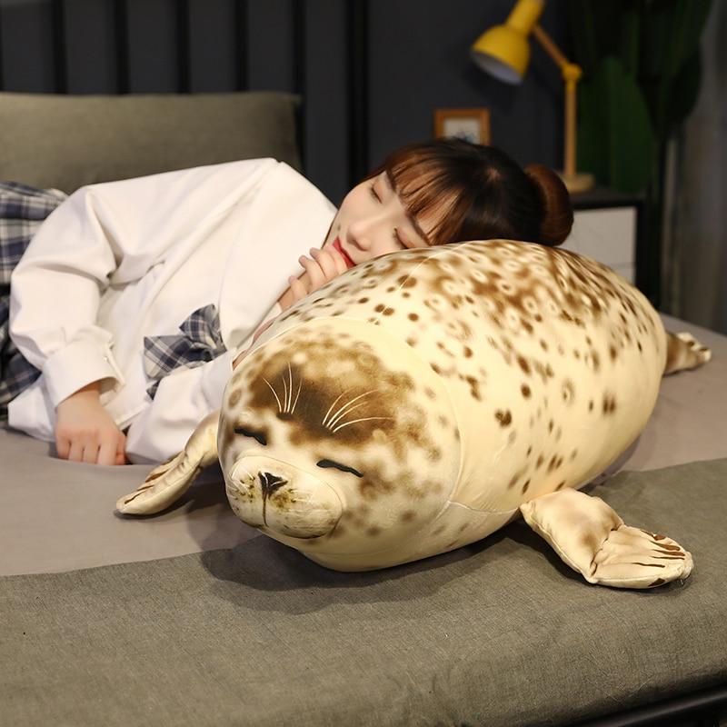 Planet Gates 35-120cm Lovely Sea Lion Plush Toys Soft Marine Animal Seal Stuffed Doll for Kids Gift Sleeping Pillow 3D Novelty Throw Pillows