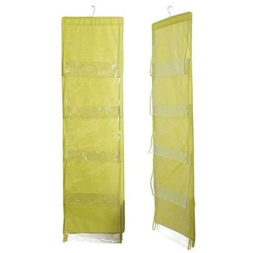 Planet Gates 35.5x130cm / Yellow 10 Pocket Family Organizer Backpack Handbag Hanging Holder Storage Bags Closet Shoe Bag Rack Hangers Home Organization Supplies