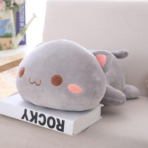 35-65 Kawaii Lying Cat Plush Toys Stuffed Cute Cat Doll Lovely Animal Pillow Soft Cartoon Toys For Children Girls Christmas Gift