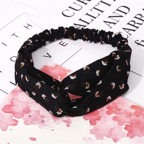 Fashion Floral Print Knot Women Headband Vintage Hairband Girls Headwear Leopard Headband  Hair Accessories