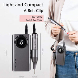 Planet Gates 35000 RPM Rechargeable Portable Nail Drill machine Electric Nail File Manicure drill Set profession Nail Tools for Nail Salon