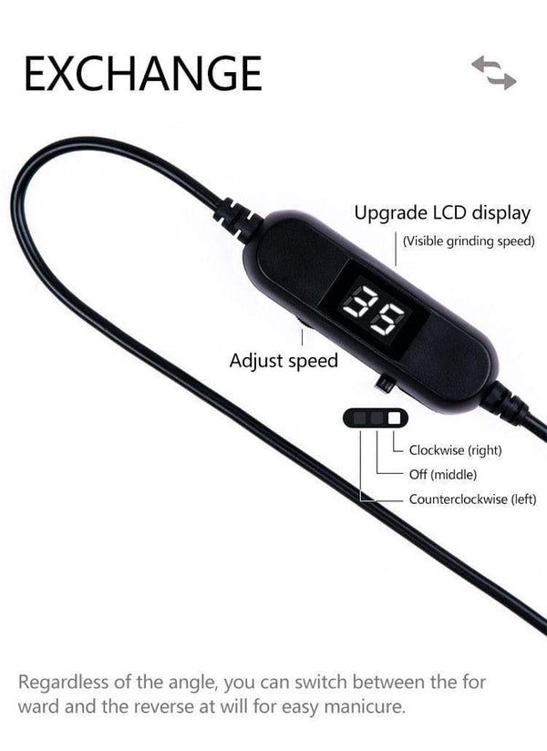 Planet Gates 35000 RPM Rechargeable Portable Nail Drill machine Electric Nail File Manicure drill Set profession Nail Tools for Nail Salon