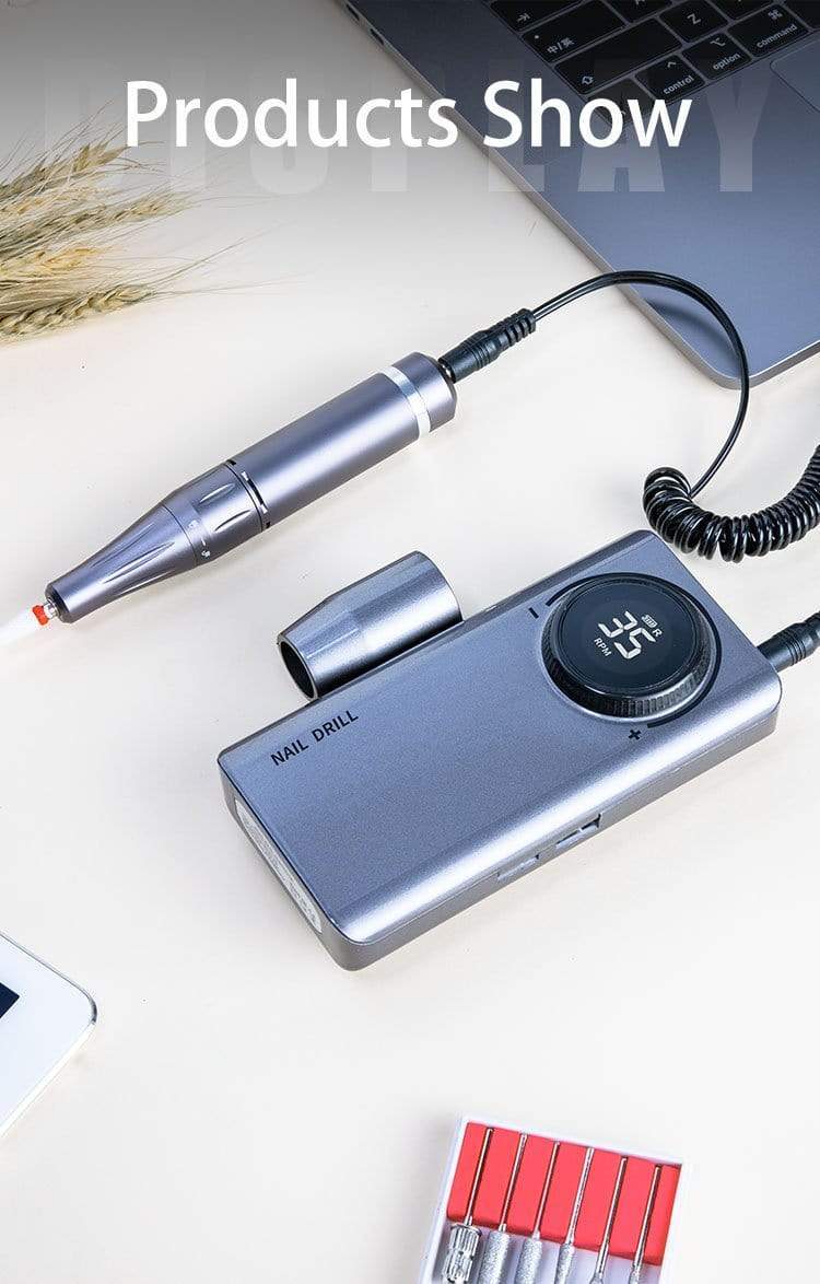 Planet Gates 35000 RPM Rechargeable Portable Nail Drill machine Electric Nail File Manicure drill Set profession Nail Tools for Nail Salon