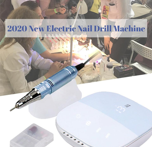 Planet Gates 35000RPM Nail Art Drill Gel Electric Nail Drill 35W Nail Polisher with Set Nail Drill Bits Manicure Machie Nail Salon Tools