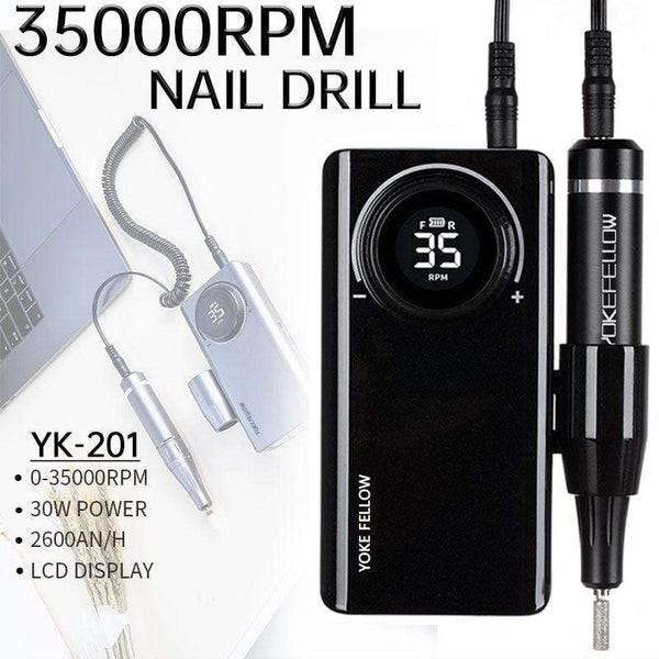 Planet Gates 35000RPM Nail Drill Machine Electric Nail File LED Display Nail Tools Portable Manicure Machine Nail Drill Bits Polisher