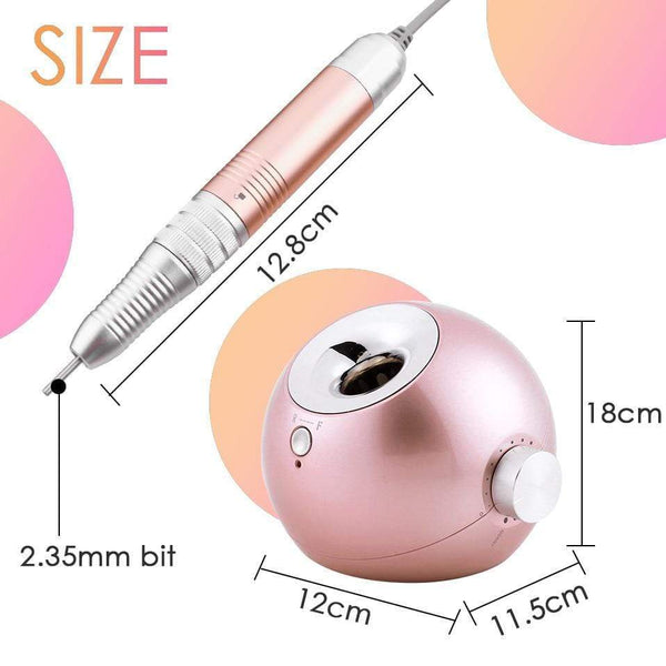 Planet Gates 35000RPM Portable Rechargeable Electric Nail Drill Machine File Pedicure Equipment Manicure Kit Nail Gel Art Polishing Tools