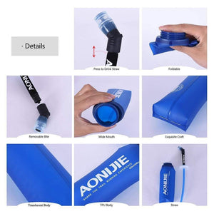 Planet Gates 350ml Foldable TPU Outdoor Soft Flask Water Bag Sport Camping Hike Running Water Hydration Bottle Mouth Kettle 350ml 600ml