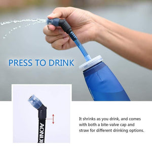 Planet Gates 350ml Foldable TPU Outdoor Soft Flask Water Bag Sport Camping Hike Running Water Hydration Bottle Mouth Kettle 350ml 600ml