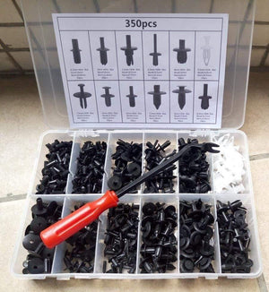 Planet Gates 350pcs Car Auto Push Pin Rivet Trim Clip Panel Body Interior Assortment Set HE09 For Audi BMW Benz Ford Volvo 5