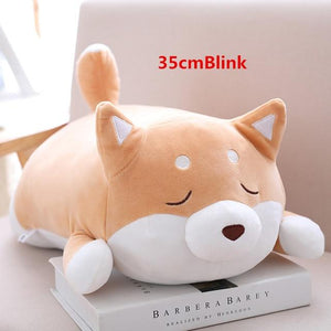 Planet Gates 35cm / brown blink Cute Corgi Dog doll pillow Shiba Inu plush toy  holding sleeping doll Stuffed animal pillow gift for baby 35cm