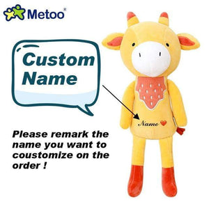 Planet Gates 35cm / Giraffe and Name 35cm Metoo Cartoon Stuffed Animals Plush Toys Fox Raccoon Giraffe Squirrel Koala Dolls For Kids Girls Birthday Christmas Gifts