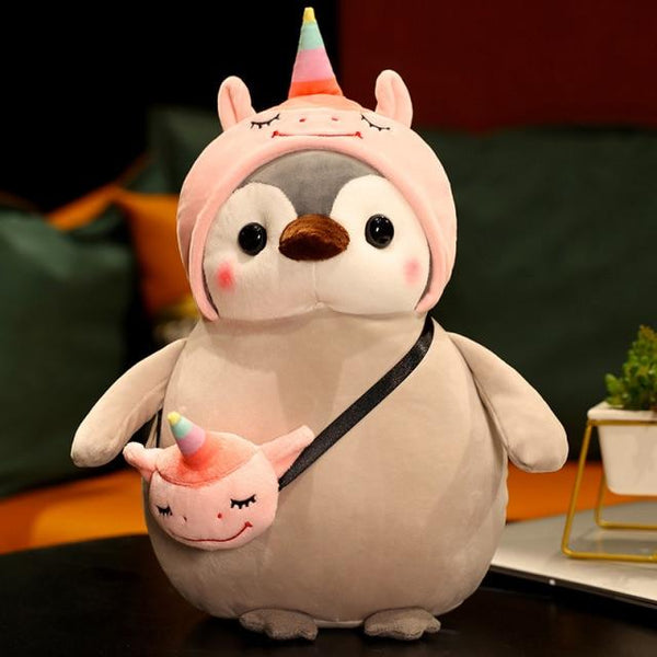 Planet Gates 35cm / green Super Soft Penguin Plush Toys Cute Stuffed Cosplay Penguin Animal Toy Unicorn Dinosaur Bunny Doll Pillow Kids Girls Kawaii Gift