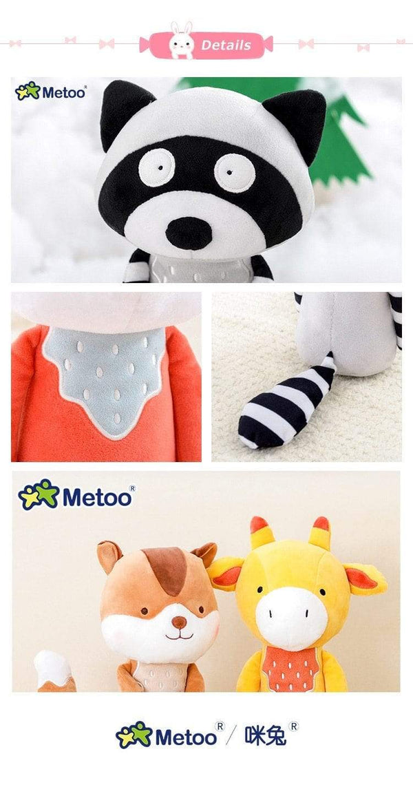 Planet Gates 35cm Metoo Cartoon Stuffed Animals Plush Toys Fox Raccoon Giraffe Squirrel Koala Dolls For Kids Girls Birthday Christmas Gifts